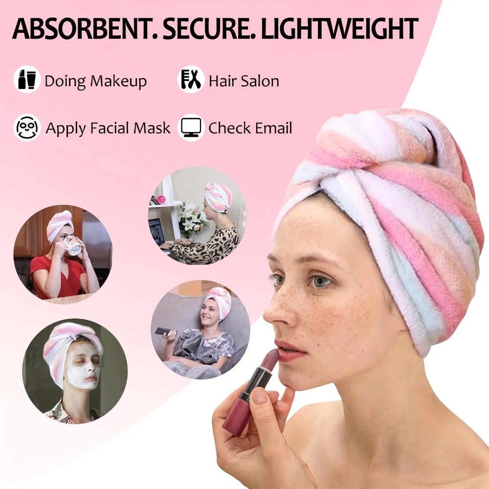 Hair Turban Towel - Ultra Absorberend Sneldrogend Haar Handdoek Cap