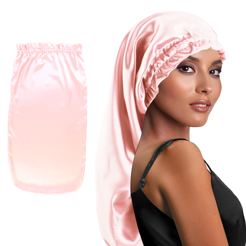 Hair Care China - Nieuwe lange satijnen slaapmuts voor dames,