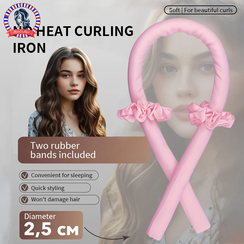 Hair Care Routine - Heatless Curling Set - Satijnen krultang,
