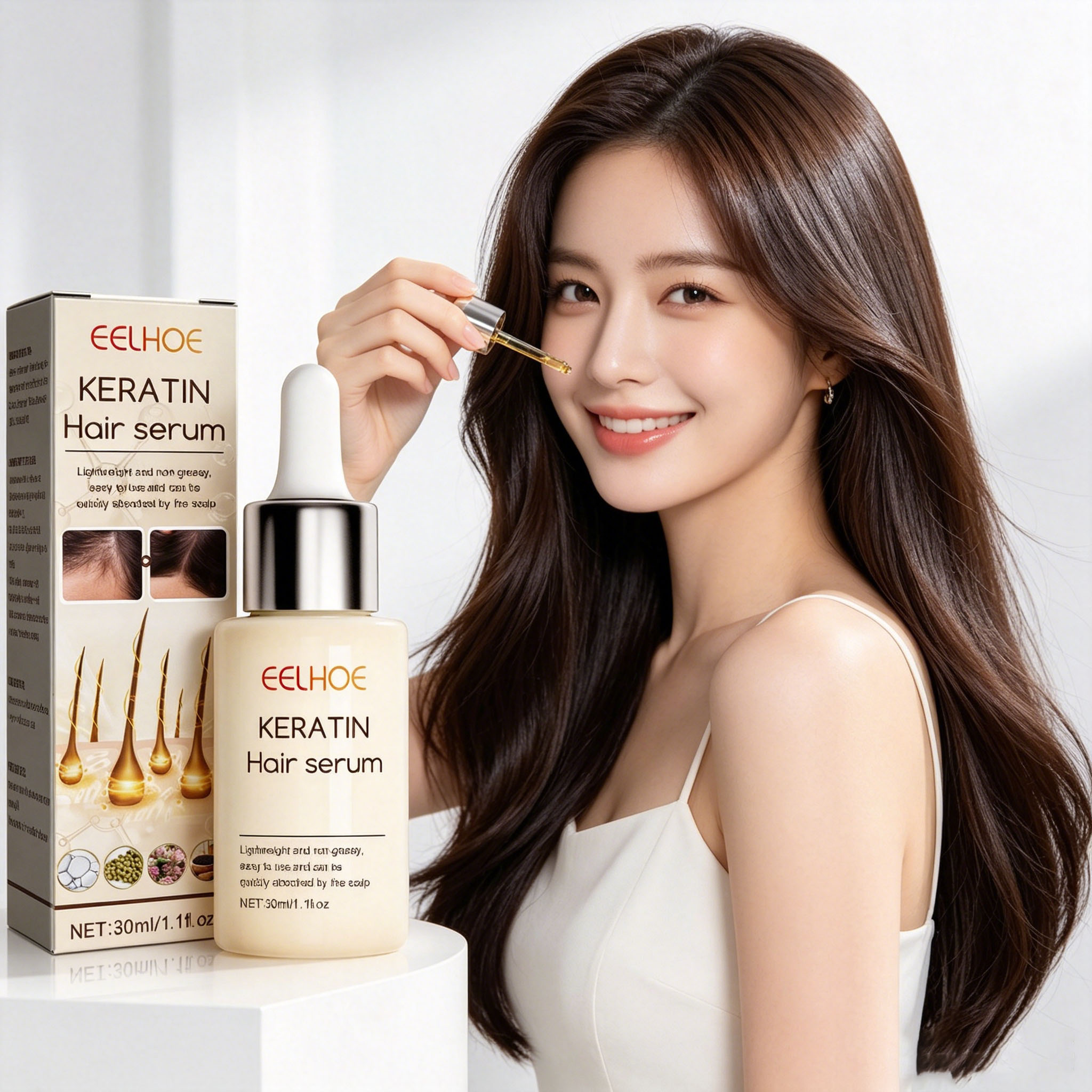 Split End Repair Serum - Dichte haar-essentieolie Sterke haarwortels Bevordert voller