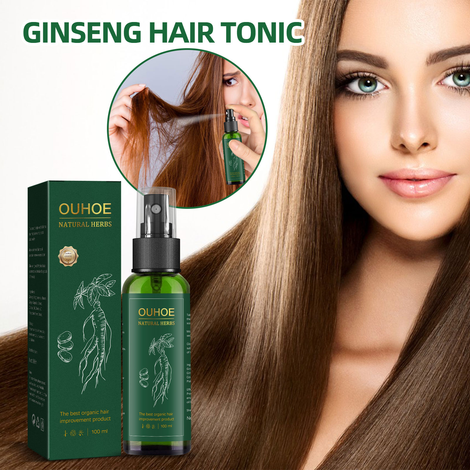 Hair Care Natural Products - Natuurlijke Kruiden Ginseng Haarverzorging Spray Hydrateren