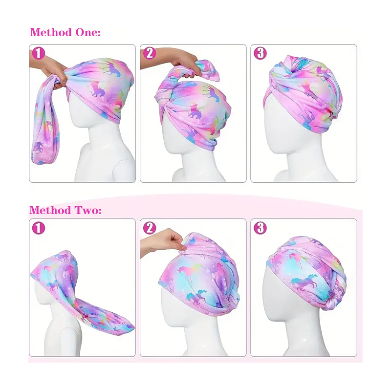 Hair Turban Towel - 1 stuks waterabsorberende, sneldrogende handdoekkap voor