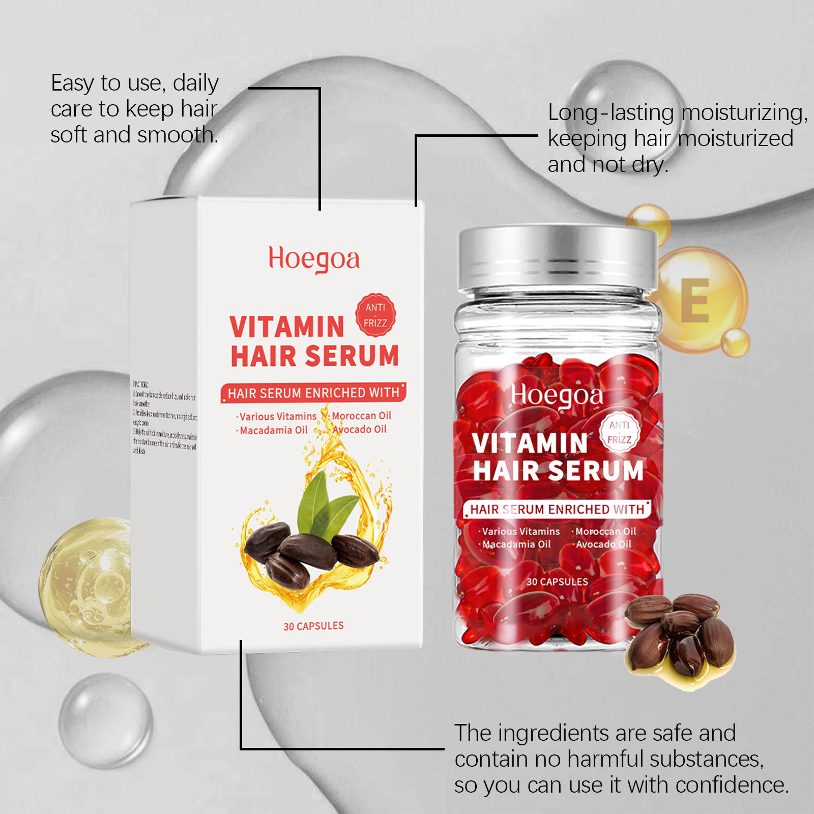 Hair Care Products - Vitamine Haarverzorging Serumcapsules Vergroot de hergroei