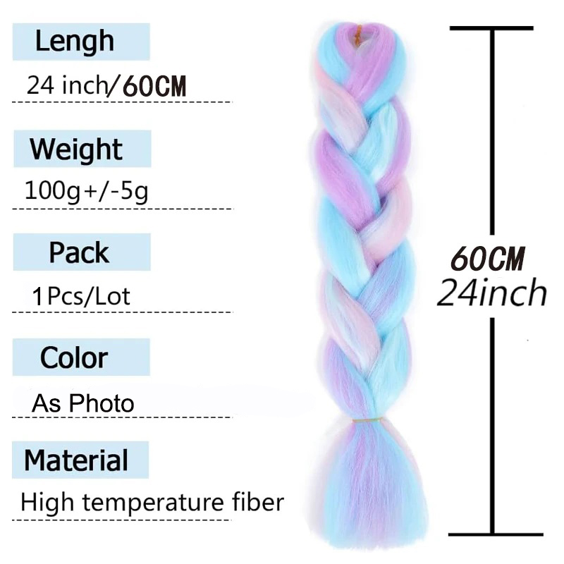 24 inch lang synthetisch vlech - Braiding Hair Kanekalon recensie en prijs