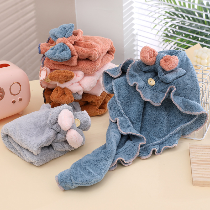 Fleece effen kleur haarhanddoe - Hair Turban Towel recensie en prijs