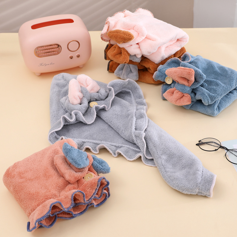 Fleece effen kleur haarhanddoe - Hair Turban Towel recensie en prijs