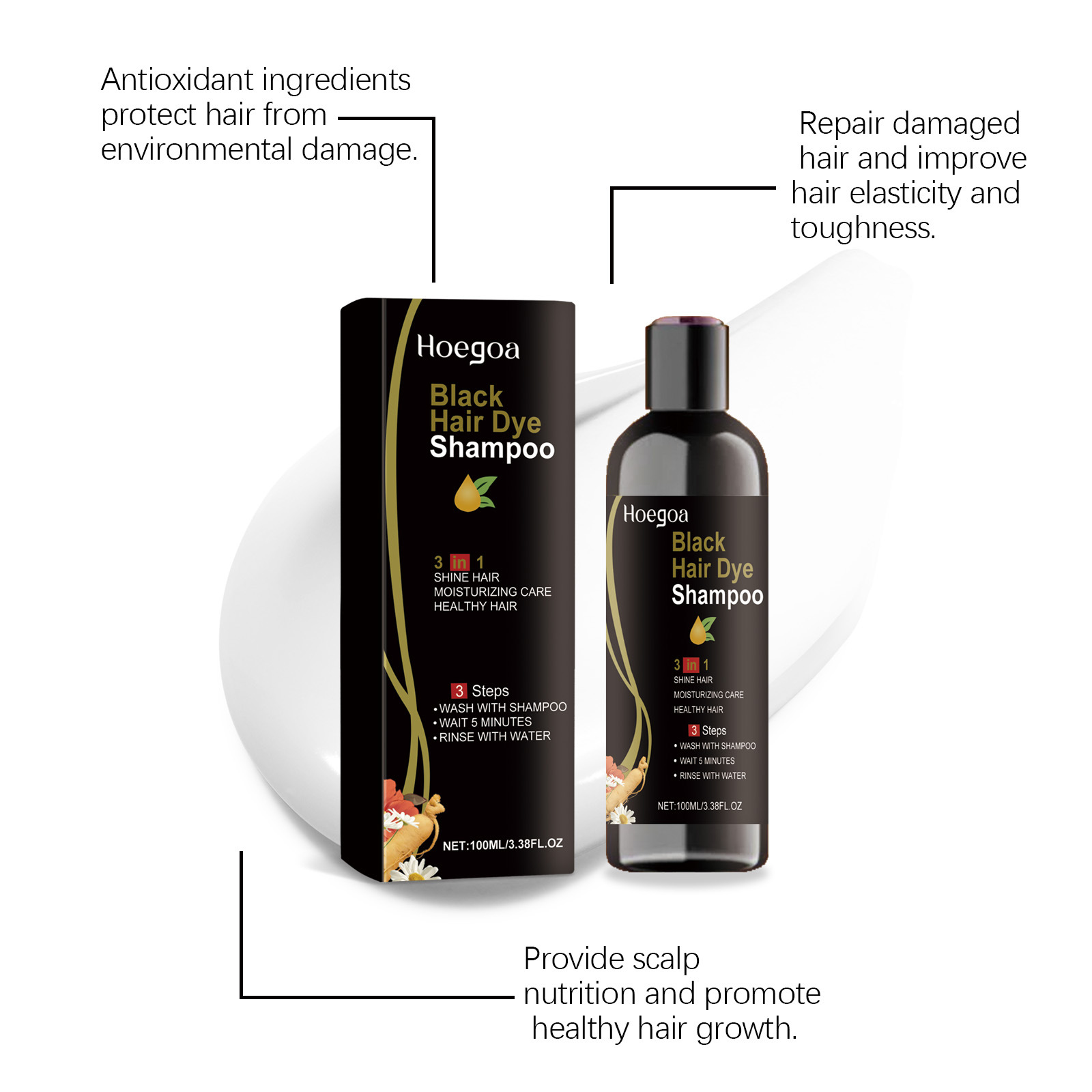 Natuurlijke Kruiden Zwarte Haa - Hair Care Steps recensie en prijs