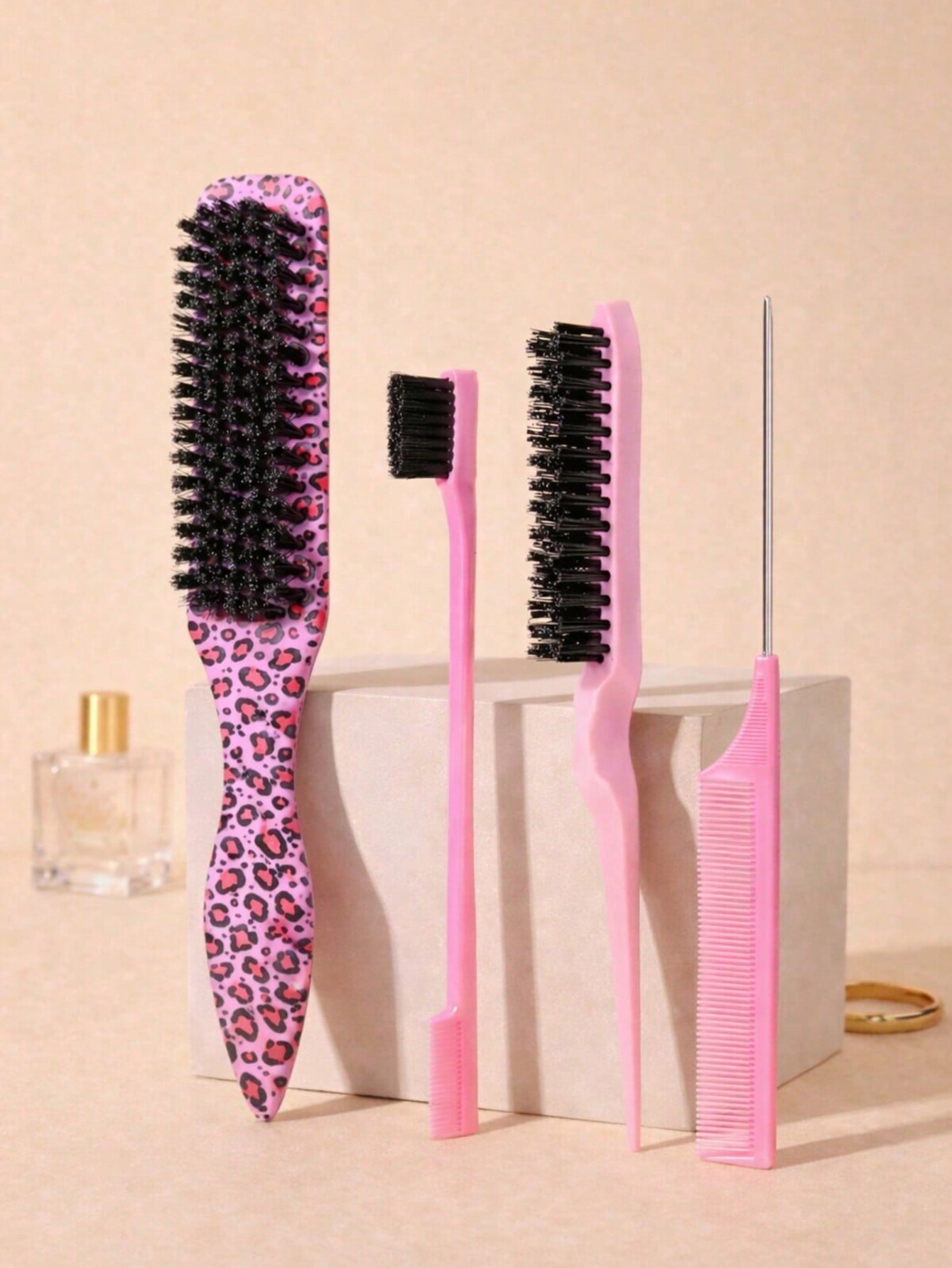 5-delige set met luipaardprint - Hair Care Homemade recensie en prijs