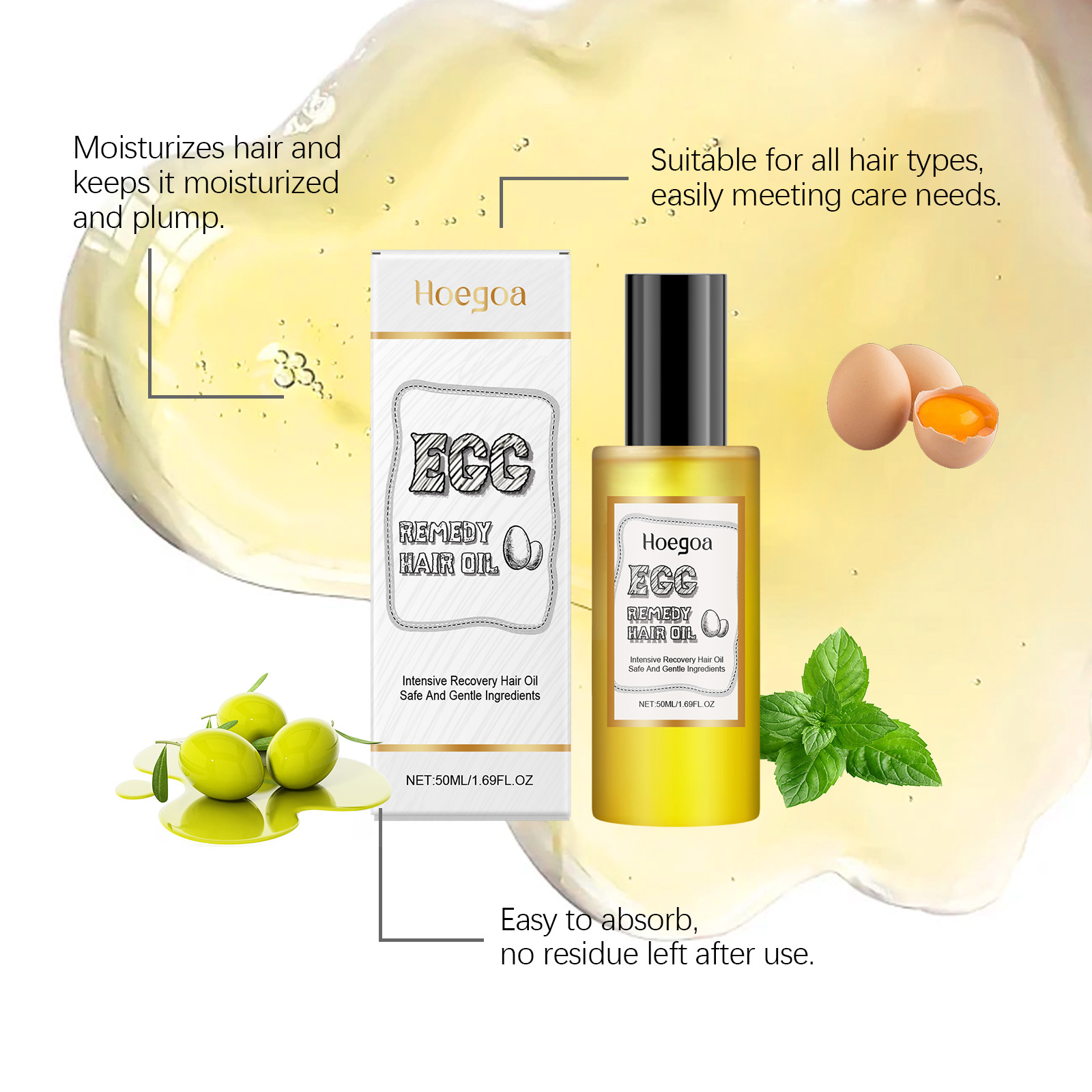 Ei Remedie Haarolie Herstellen - Hair Care For Dry And Frizzy Hair recensie en prijs