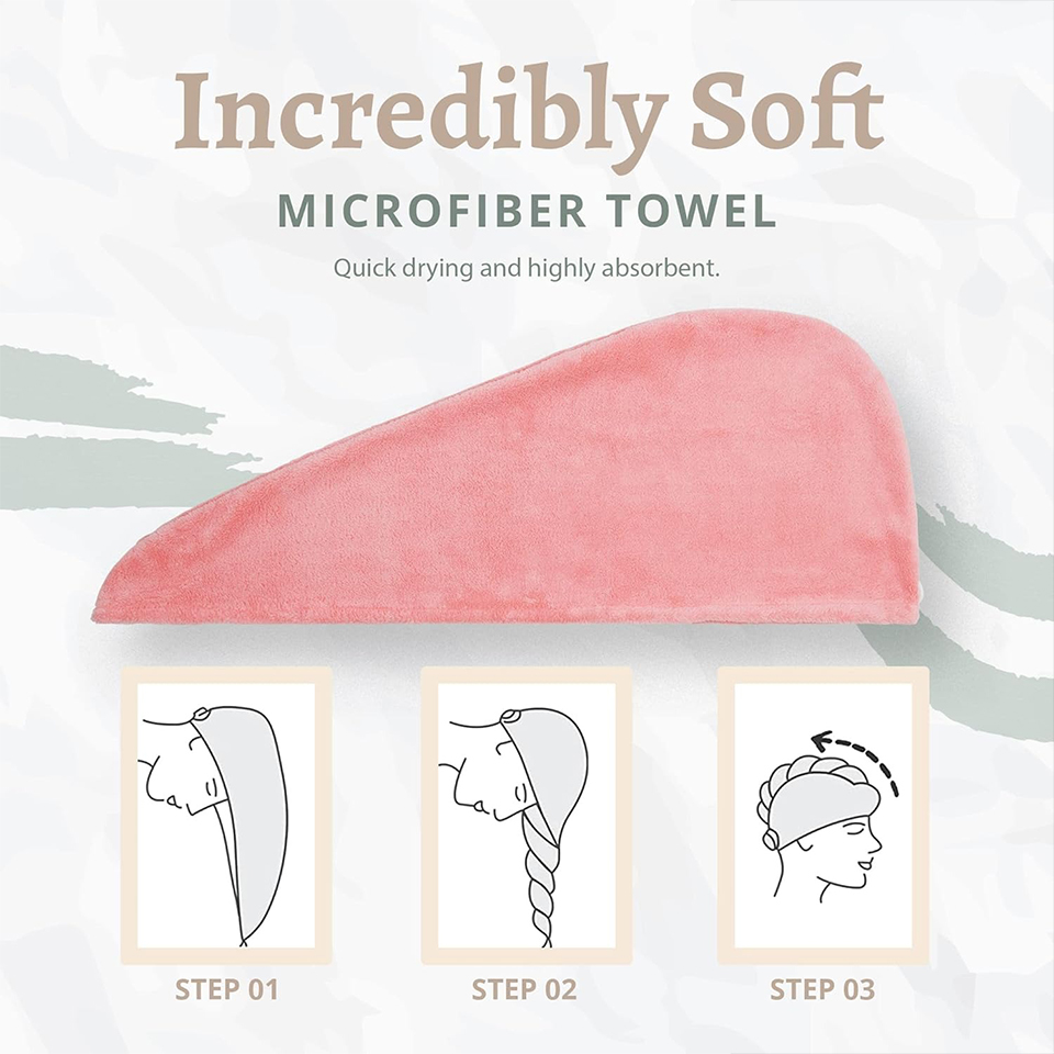 1PC Coral Fleece Haarhanddoek  - Hair Turban Towel recensie en prijs