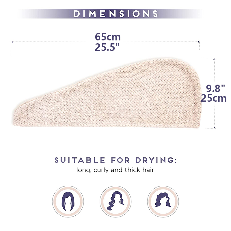 Handdoek voor droog haar voor  - Hair Turban Towel recensie en prijs