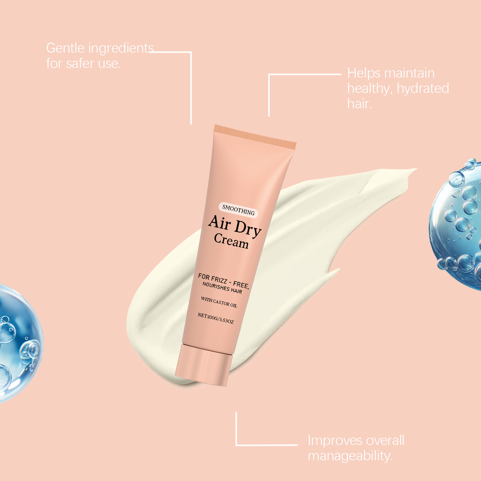 Air Dry Smoothing Hair Cream A - Hair Care For Dry And Frizzy Hair recensie en prijs